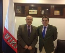 El Rector de la Universidad Internacional Menéndez Pelayo visita la UIM en Granada