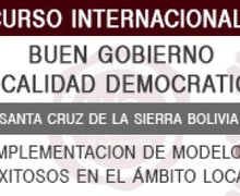Última semana. Solicita ayuda y aprende Buen Gobierno y Calidad Democrática en Santa Cruz