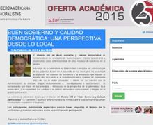 ACOMPÁÑANOS HOY EN LA CONFERENCIA "BUEN GOBIERNO Y CALIDAD DEMOCRÁTICA"