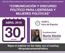 Inscríbete en el webinar Comunicación y discurso político para lideresas y mujeres políticas