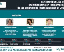 1 de julio webinar "MUNICIPALISMO EN IBEROAMÉRICA: LOS APORTES DE LA COOPERACIÓN AL DESARROLLO LOCAL"