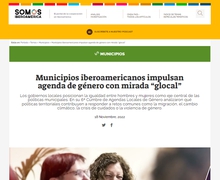 Portal SOMOS Iberoamérica de SEGIB destaca el trabajo UIM por la igualdad de género desde el municipalismo