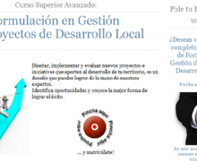 Curso Superior Avanzado: Formulación en Gestión  
de Proyectos de Desarrollo Local