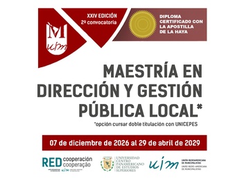 La UIM abre inscripciones para una nueva edición de la Maestría en Dirección y Gestión Pública Local