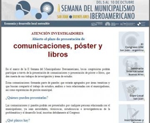 ATENCIÓN INVESTIGADORES: Abierto el plazo de presentación de comunicaciones, pósters y libros