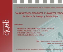 PRESENTACIÓN DEL LIBRO "MARKETING POLÍTICO Y ÁMBITO LOCAL". EN DIRECTO!!
