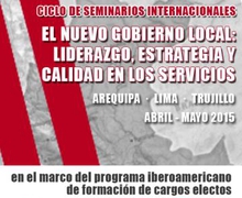 Programa Iberoamericano de Formación de Cargos Electos:CICLO DE SEMINARIOS INTERNACIONALES PERÚ